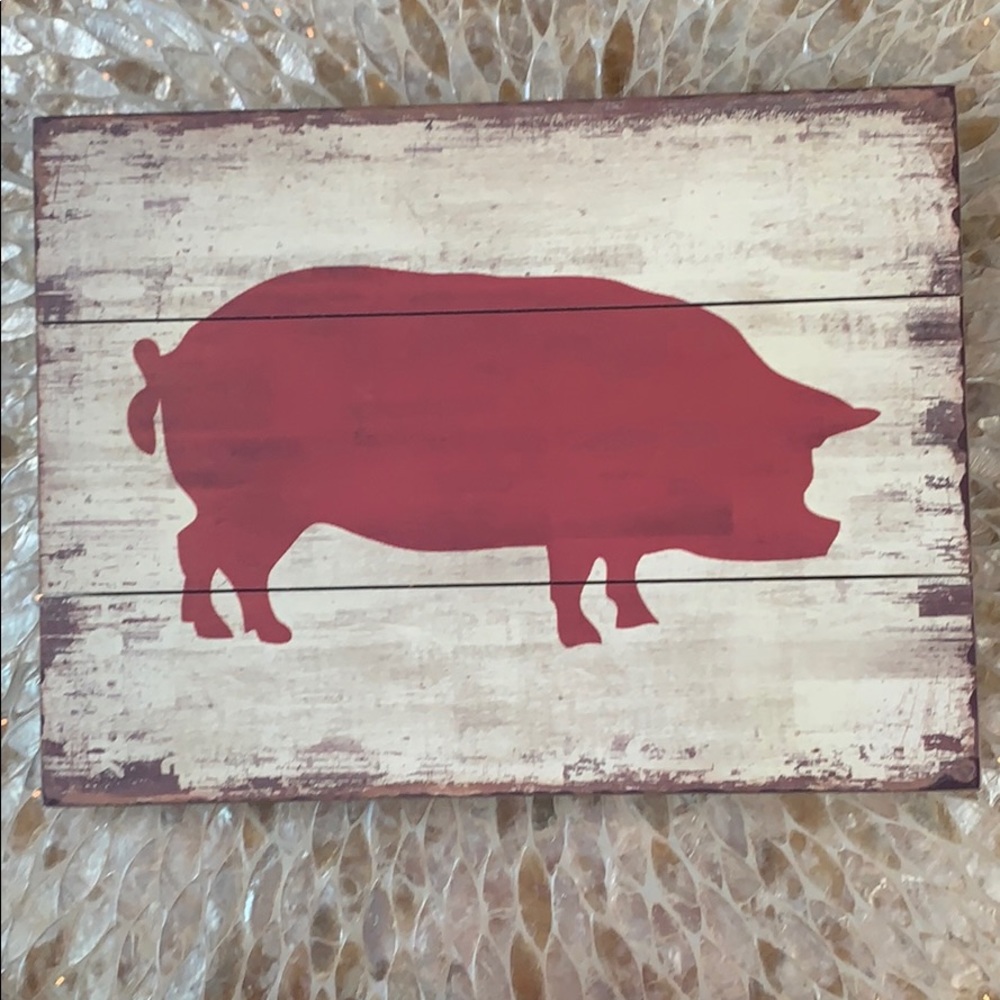 Wooden Pig Barnyard Design Sign - Picture 3 of 4